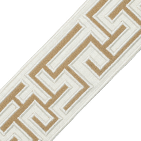 BORDERS/TAPES - 2.75" GREEK FRET EMBROIDERED BORDER - 02