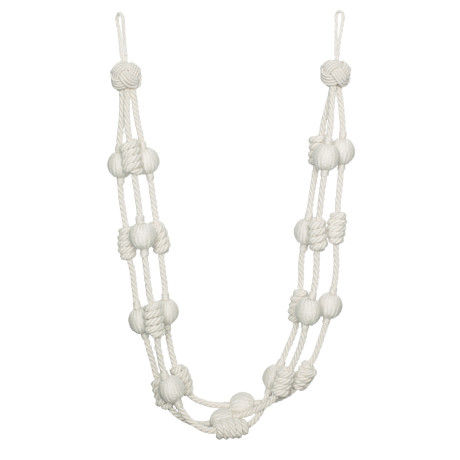 CORD WITH TAPE - HARBOUR BEADED & KNOTTED HOLDBACK - 01